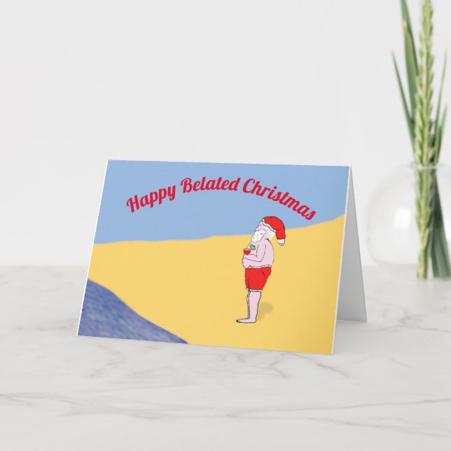Carte de vacances de Noël pliée en été (Devant)