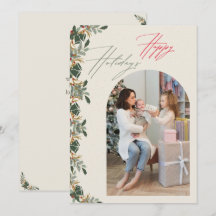 Carte de vacances de Noël pour photo de famille av