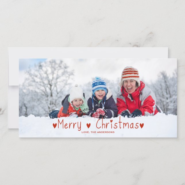 Carte de vacances de Noël | Red (Devant)