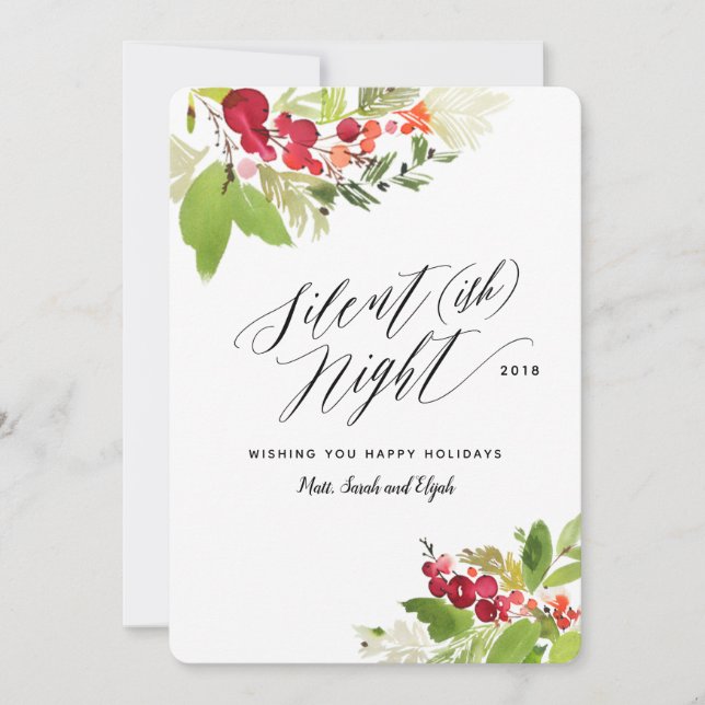 Carte de vacances de Noël Silent (ish) (Devant)