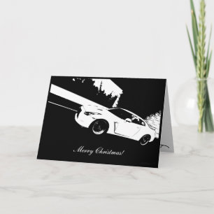 Carte de vacances de Noël Skyline GTR Rollshot