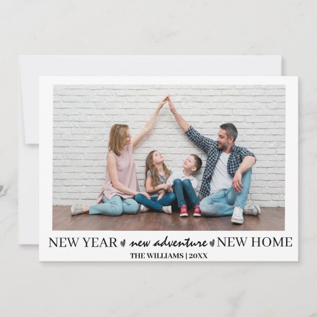 Carte de vacances de nouvelle maison | Photo du No (Devant)
