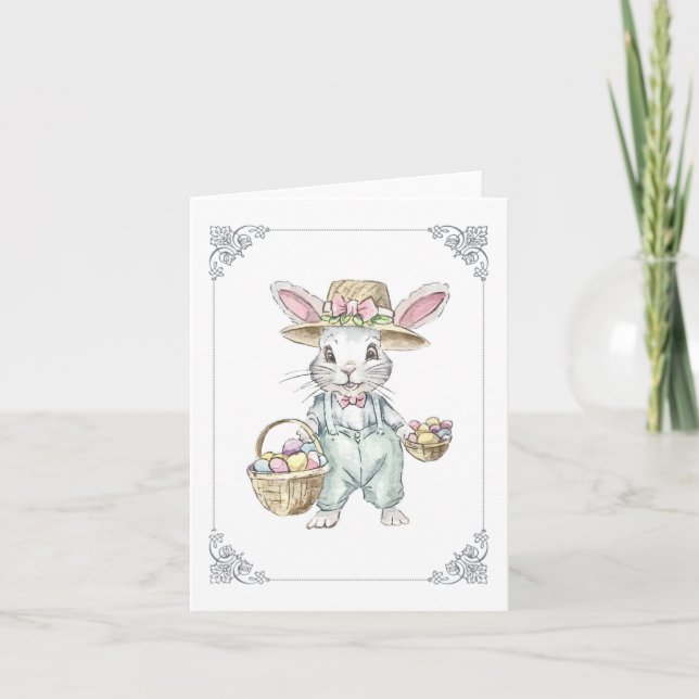 Carte de vacances de Pâques Bunny (Devant)