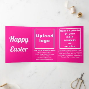 Carte de vacances de Pâques Business Pink Triple