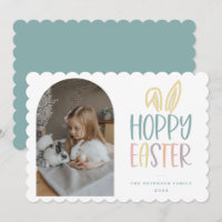 Carte de vacances de Pâques Hoppy