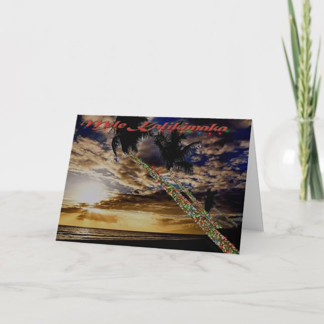 Carte de vacances de paumes de Kaanapali (Devant)