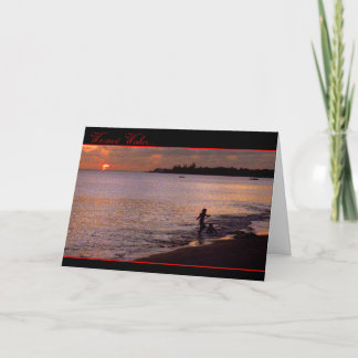 Carte de vacances de plage