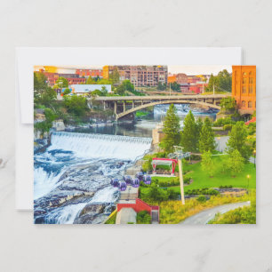 Carte de vacances de Spokane Falls Washington