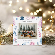 Carte de vacances de style dessin animé avec illus