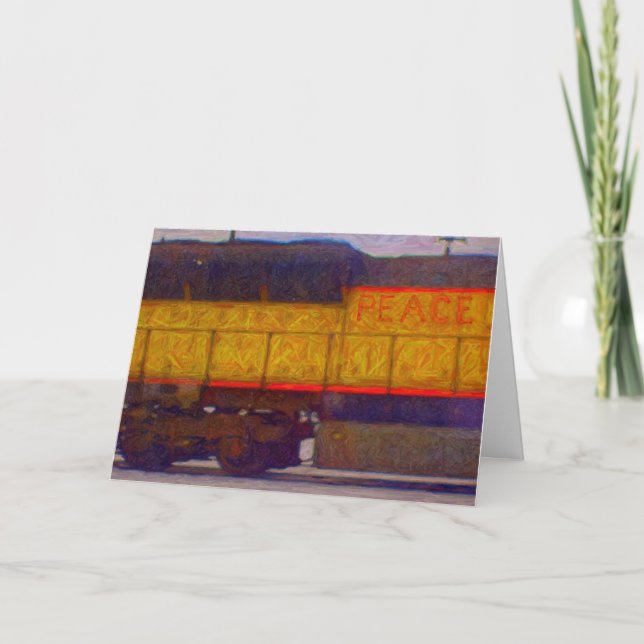 Carte de vacances de train de paix (Devant)