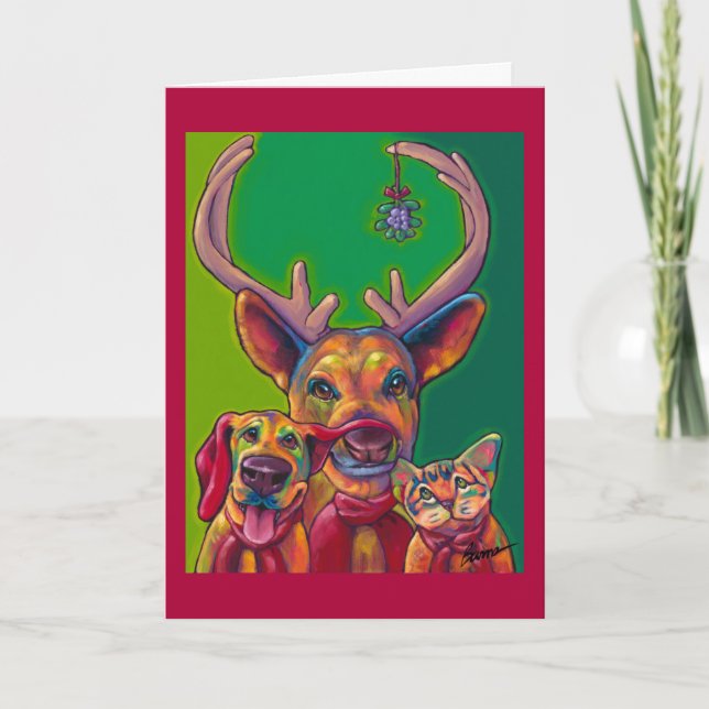 Carte de vacances Deer Friends par Ron Burns (Devant)