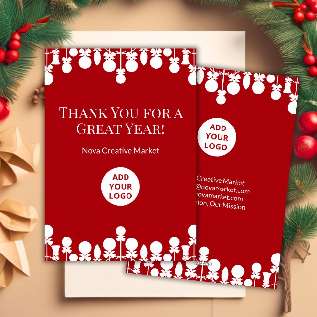 Carte de vacances d'entreprise simple | Nom person (Créateur téléchargé)