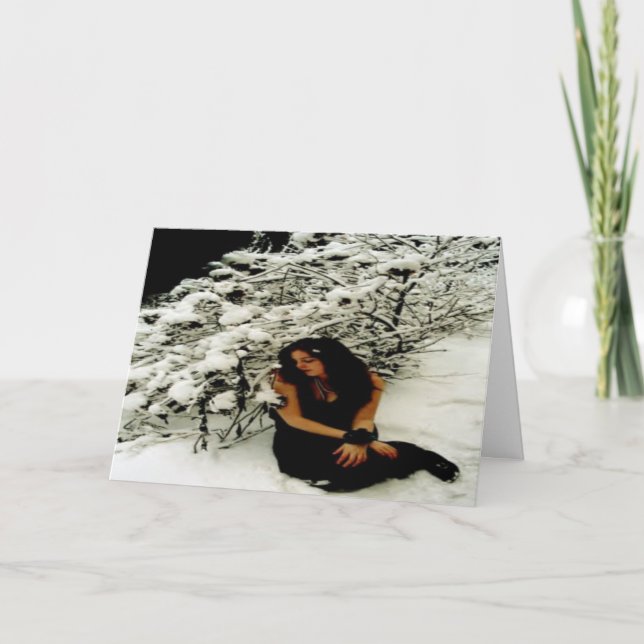 Carte de vacances d'hiver : "Arbre de neige avec (Devant)