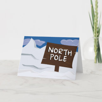 Carte de vacances d'illustration de Pôle Nord