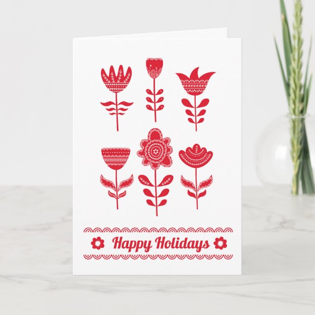 Carte de vacances d'inspiration scandinave. Hygge  (Devant)