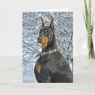 Carte de vacances Doberman Fosty Day