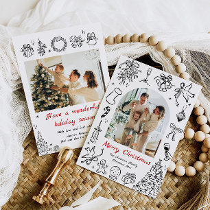 Carte de vacances Doodle Photos Carte de Noël Quir