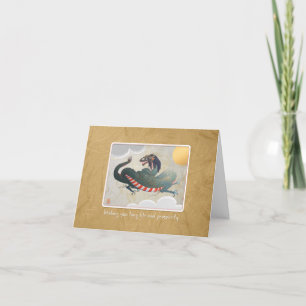 Carte de vacances Dragon de Nouvel An Chinois