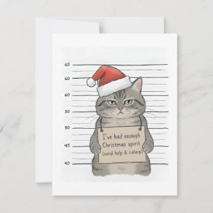 Carte de vacances drôle de chat Assez d'esprit de