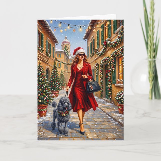 Carte de vacances du Caniche (Devant)