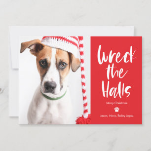 Carte de vacances éditable couleur Wreck The Halls