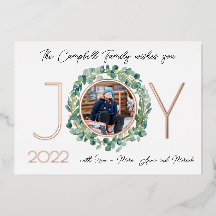 Carte de vacances en aluminium JOY 2 faces avec co