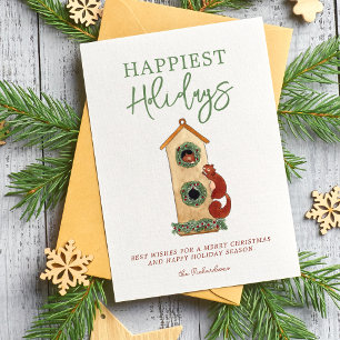 Carte de vacances en collage photo de l'écureuil d