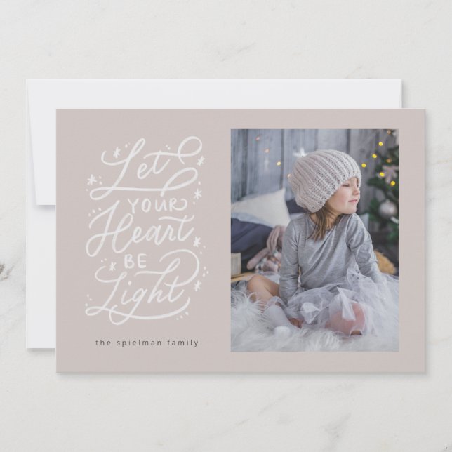 carte de vacances en étoile au coeur léger (Devant)