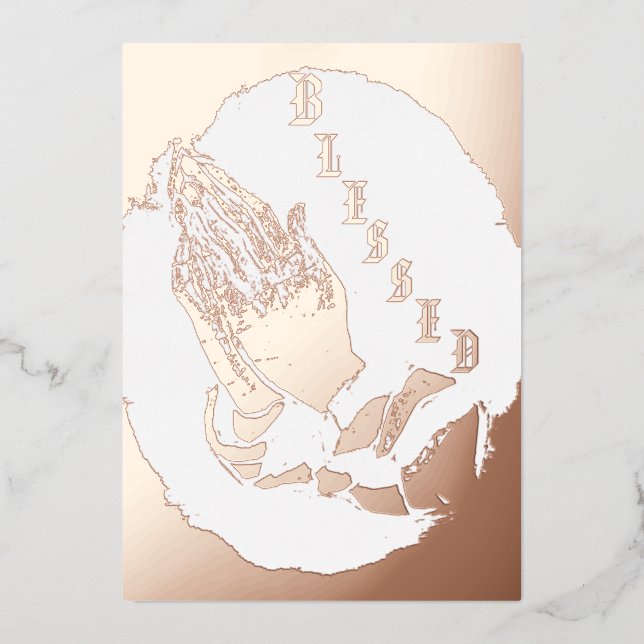 Carte de vacances en feuille d'aluminium 5" x 7" (Recto)