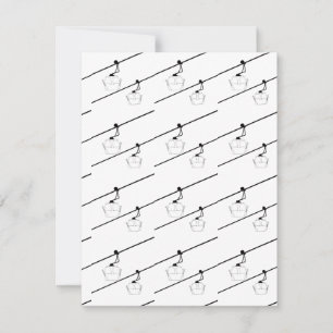 Carte de vacances en gondolas noir.