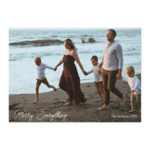 Carte de vacances familiale simple et élégante ave