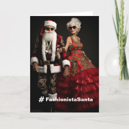 Carte de vacances Fashionista Père Noël