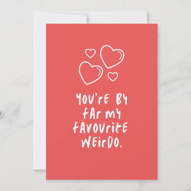 Carte de vacances Favorite Weirdo Flat (Devant)