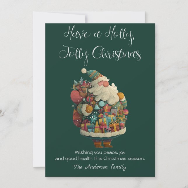 Carte de vacances Flat avec Père Noël (Devant)