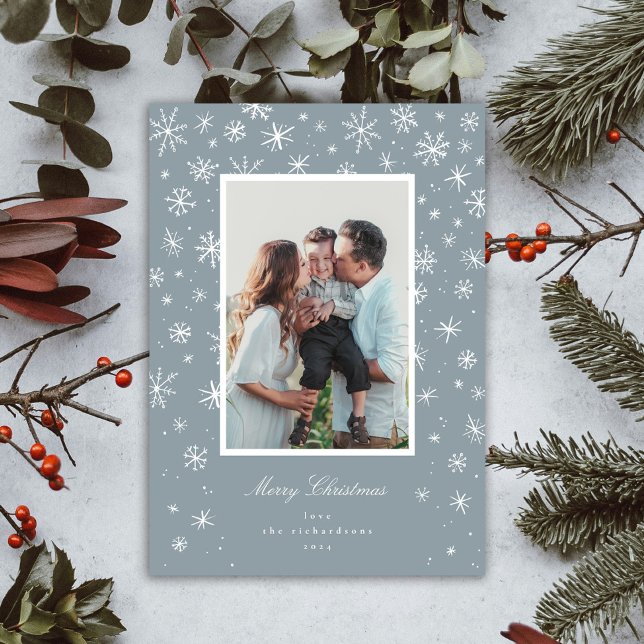 Carte de vacances flocon de neige dessiné à la mai (Créateur téléchargé)