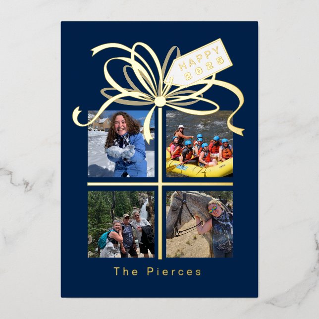 Carte de vacances Foil Photo (Recto)