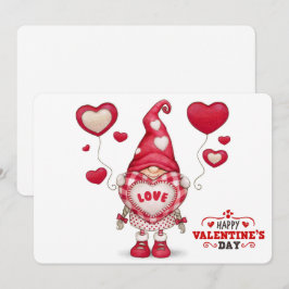 Carte de vacances Gnome Valentines