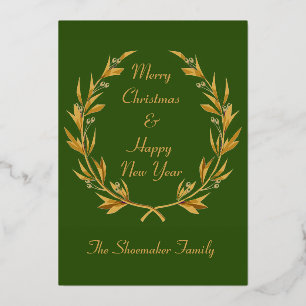 Carte de vacances Gold Crown Wath Foil