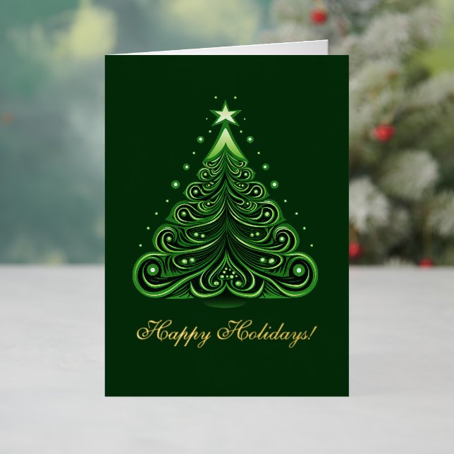 Carte de vacances Gold Foil Christmas Tree (Vacances In Situ)