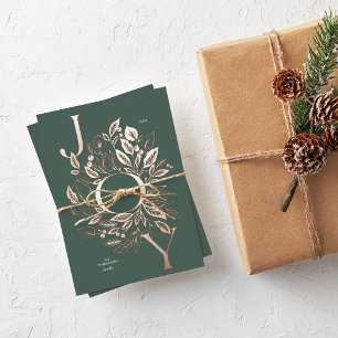 Carte de vacances Gold Foil "Shimmery Botanical Jo