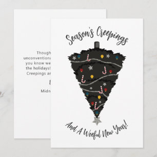 Carte de vacances Gothique Noir Arbre de Noël