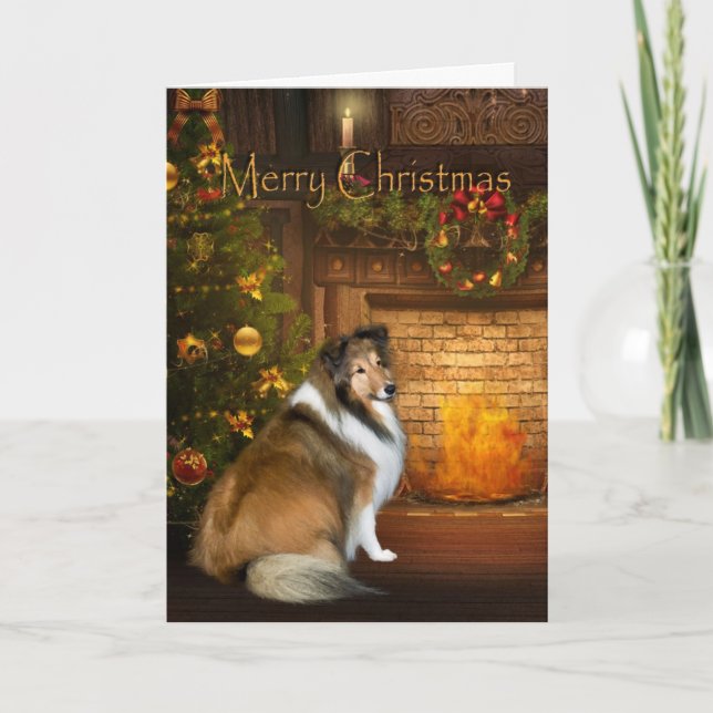 Carte de vacances "Grace" Sheltie Xmas (Devant)