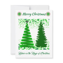 Carte de vacances Green Joyeux Arbres de Noël