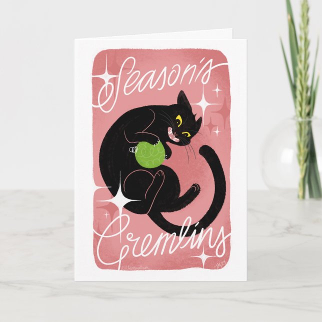 Carte de vacances Gremlins de Noël (Devant)