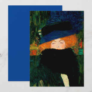 Carte de vacances Gustav Klimt "Lady with Casquett