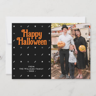 Carte de vacances Halloween Black Photo