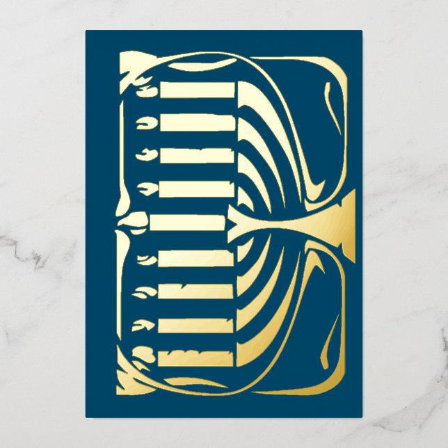 Carte de vacances Hannukah foil (Recto)
