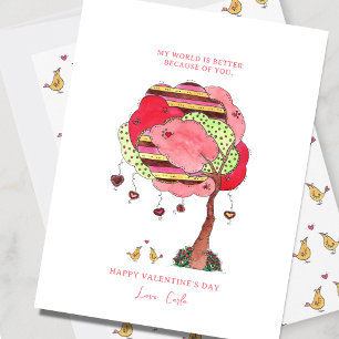 Carte de vacances Heart Tree Valentine