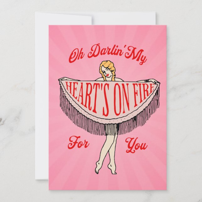 Carte de vacances Heart's On Fire Flat (Devant)