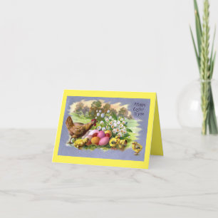  Carte de vacances Hen Avec Chicks